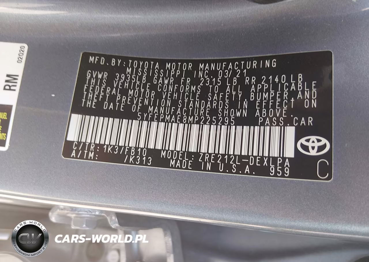 2021 Toyota Corolla Le VIN:5YFEPMAE8MP225295 - 9