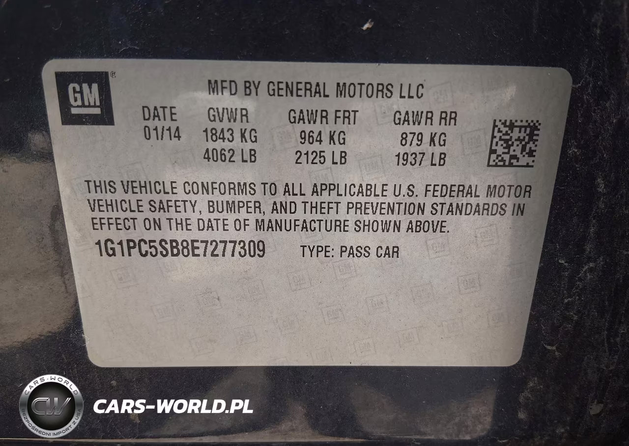 2014 Chevrolet Cruze 1Lt Auto VIN:1G1PC5SB8E7277309 - 9