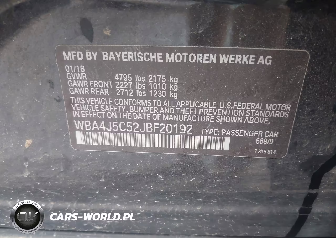 2018 BMW 440I Gran Coupe VIN:WBA4J5C52JBF20192 - 9