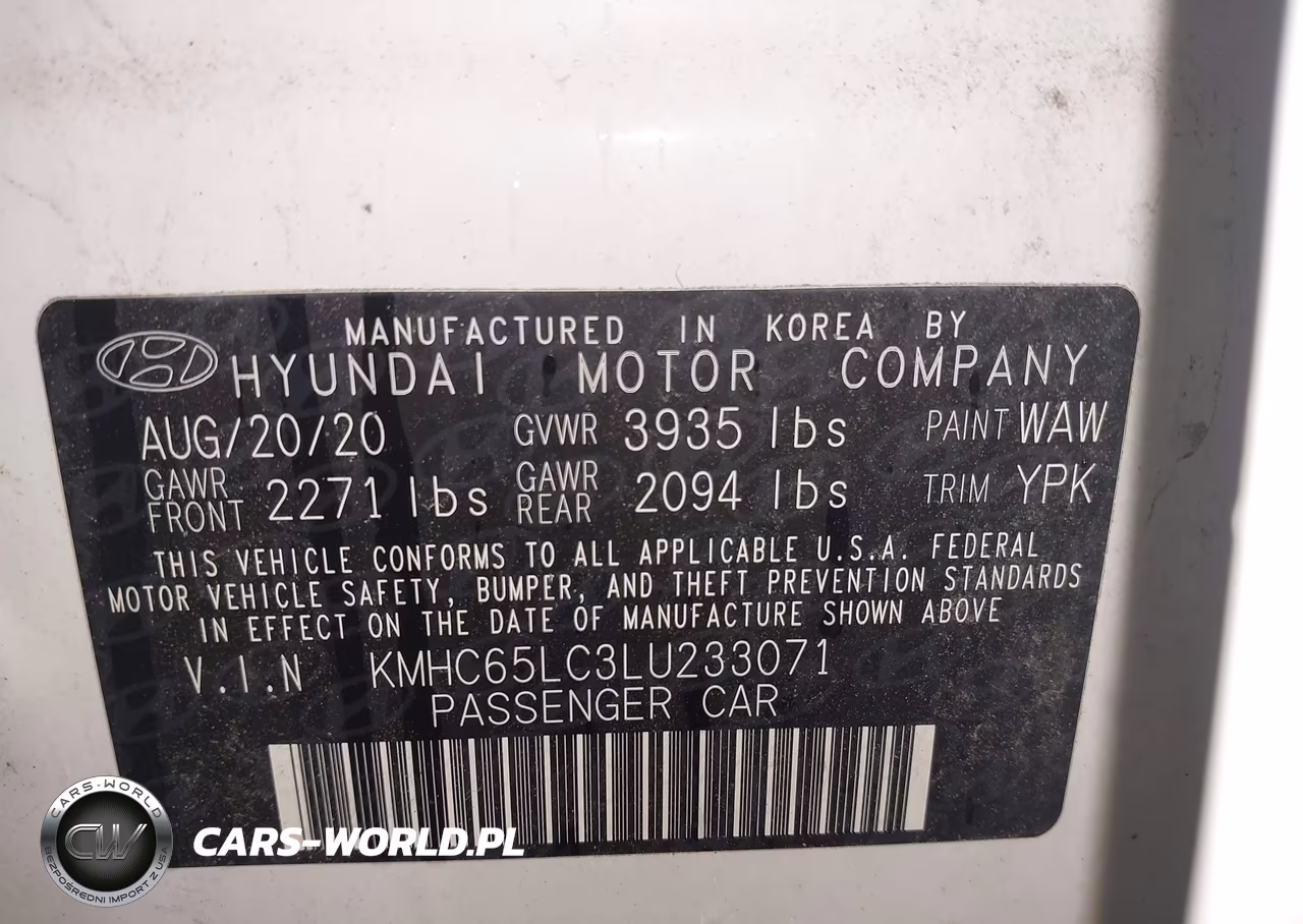 2020 Hyundai Ioniq Hybrid Blue VIN:KMHC65LC3LU233071 - 9