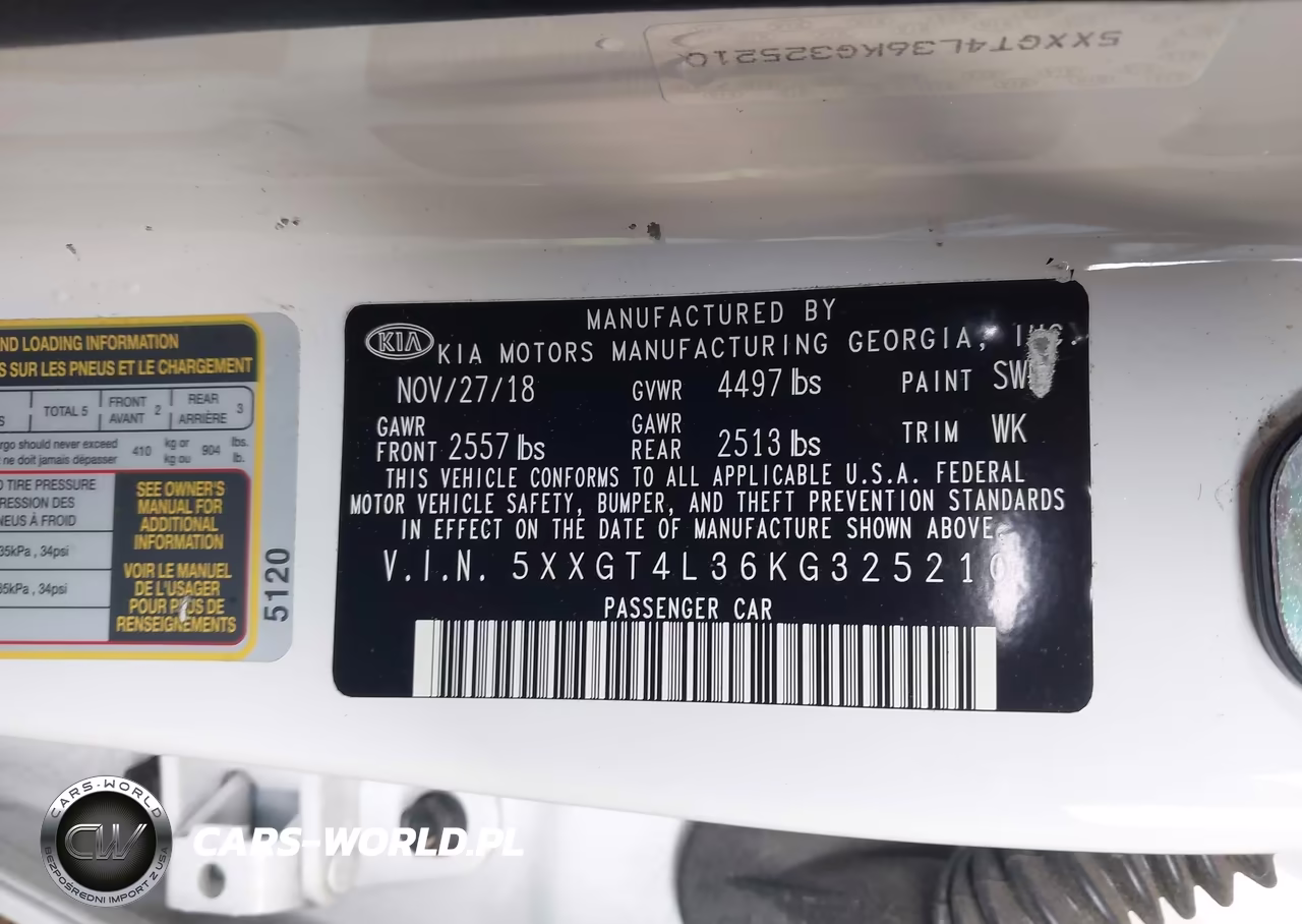 2019 Kia Optima Lx VIN:5XXGT4L36KG325210 - 9
