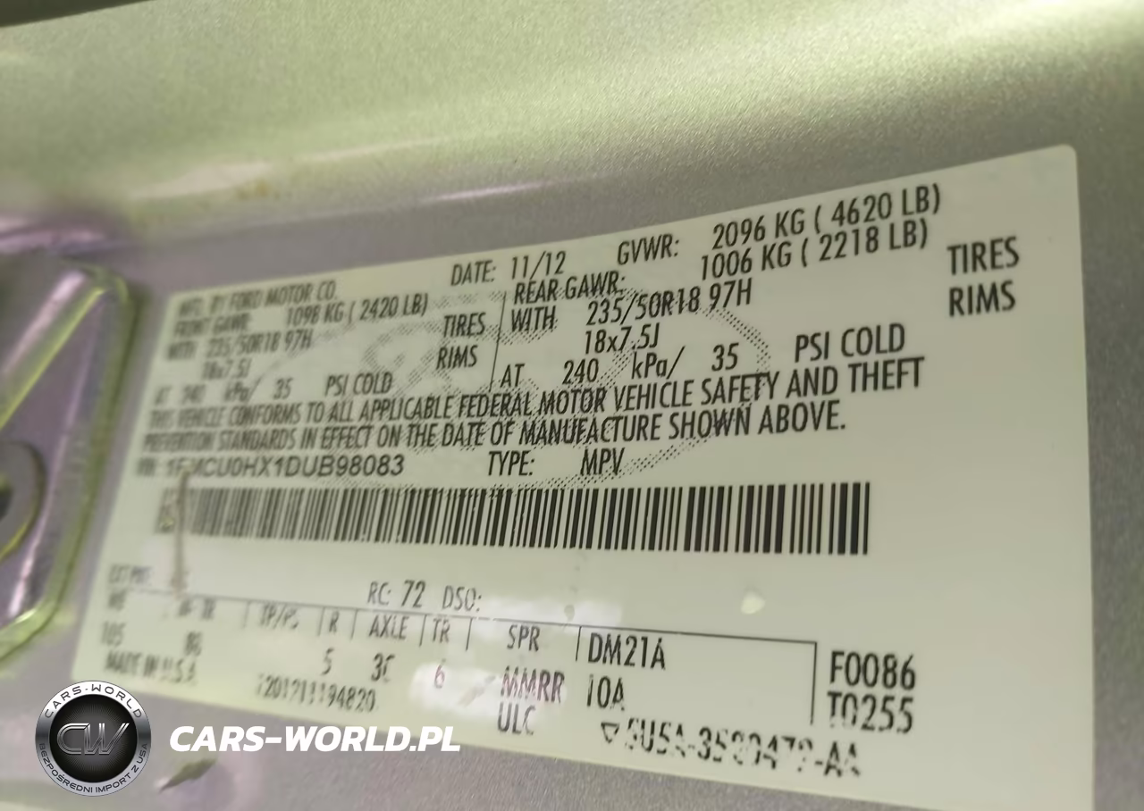 2013 Ford Escape Sel VIN:1FMCU0HX1DUB98083 - 9