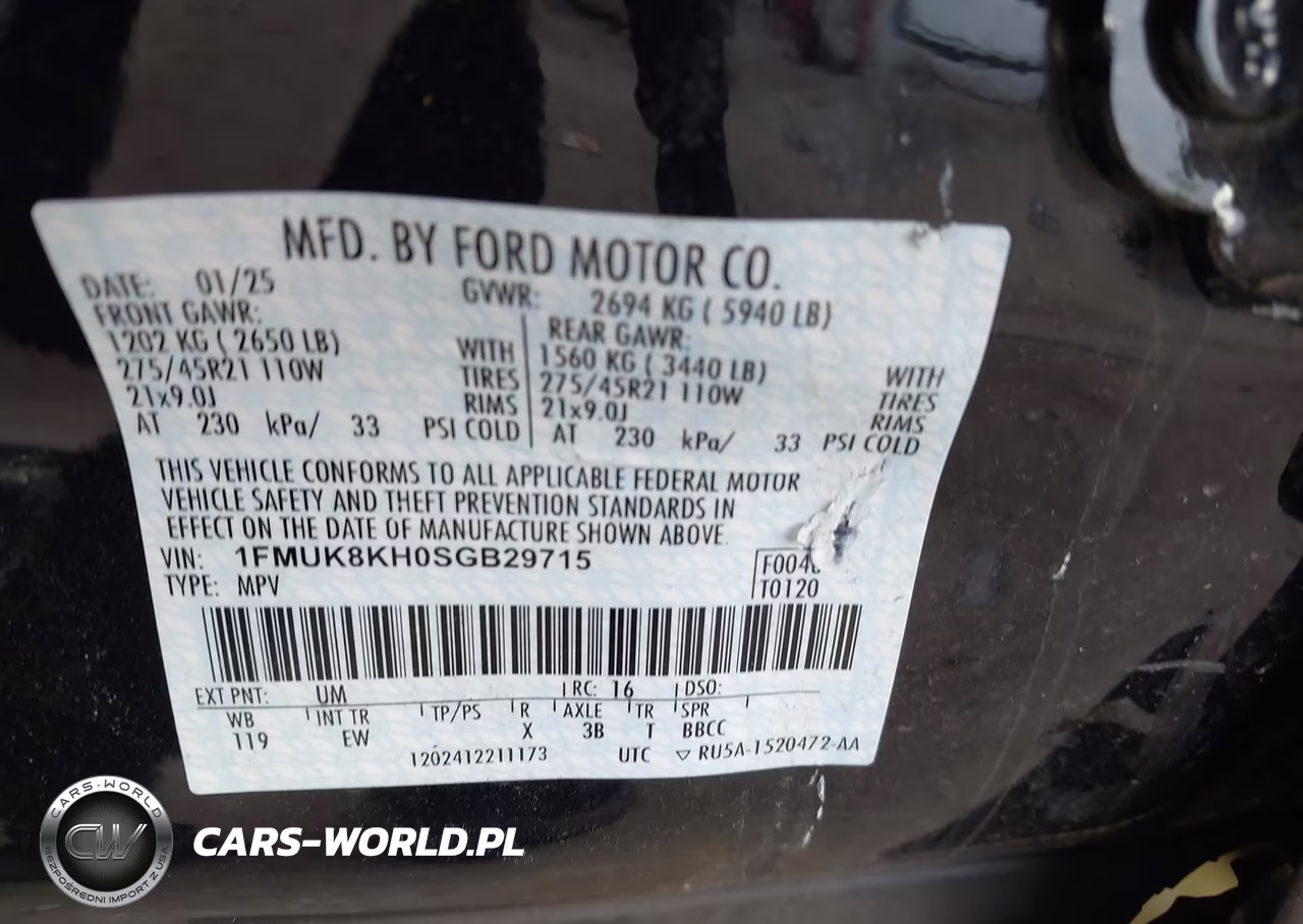 2025 Ford Explorer St-Line VIN:1FMUK8KH0SGB29715 - 9