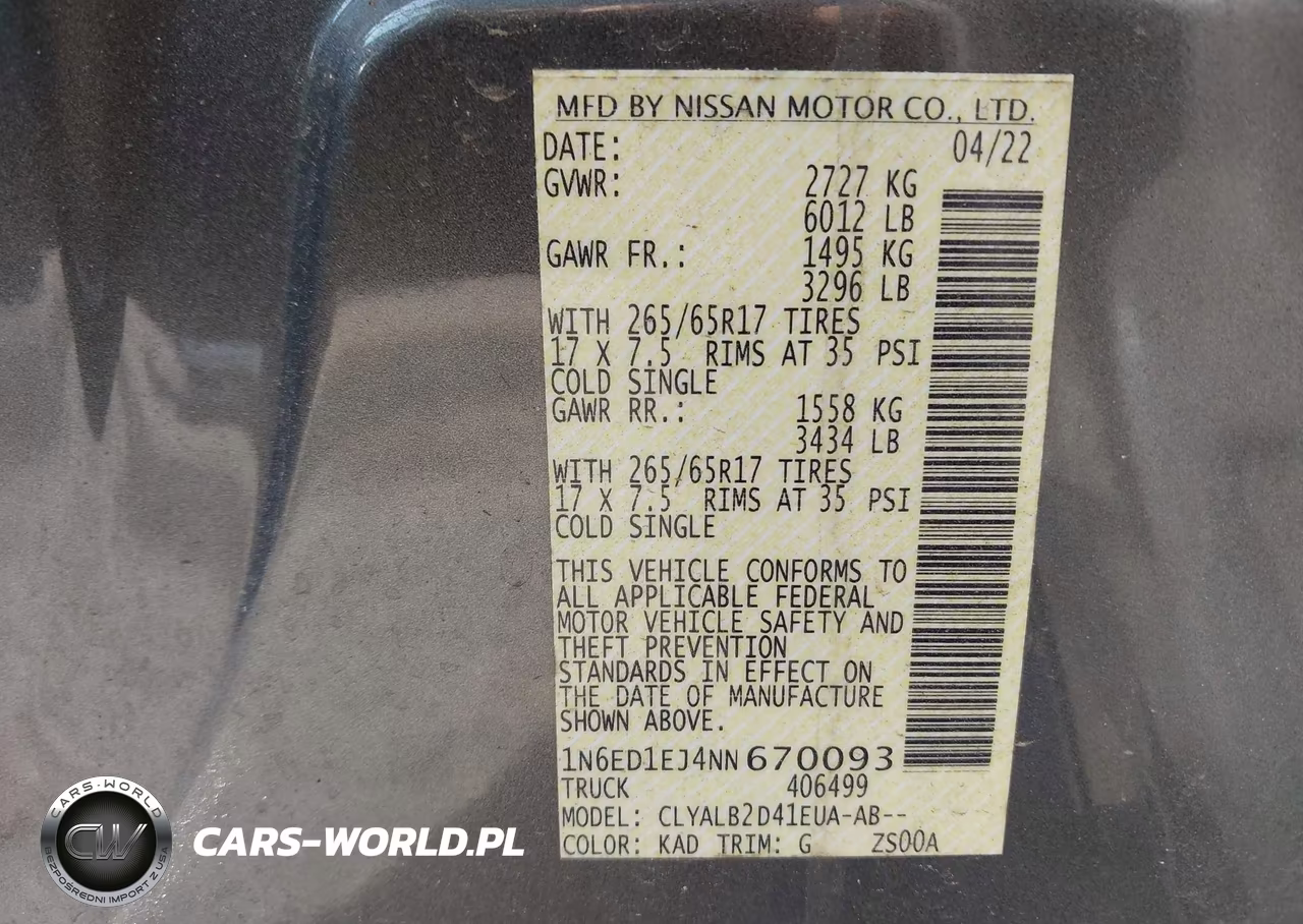 2022 Nissan Frontier Sv 4X2 VIN:1N6ED1EJ4NN670093 - 9