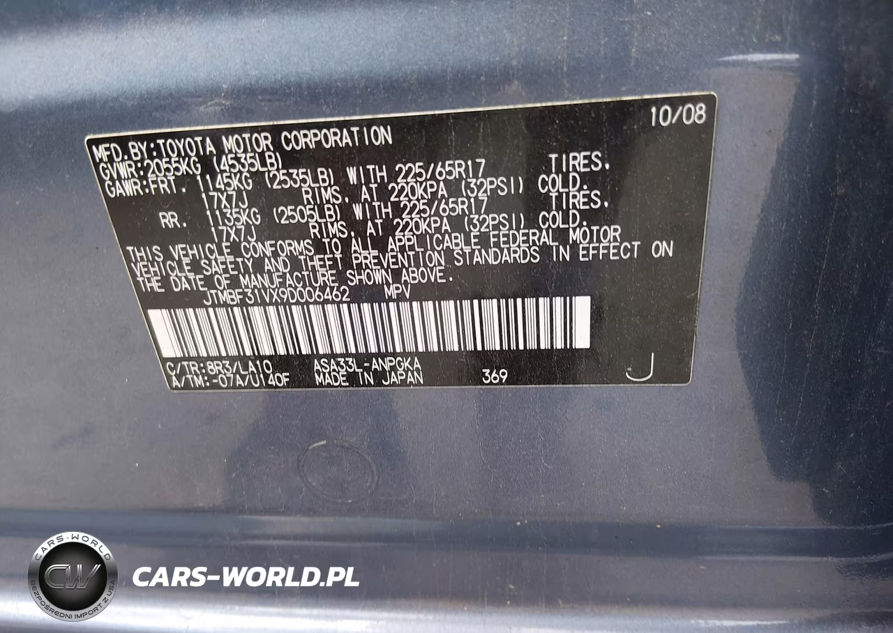 2009 Toyota Rav4 Limited VIN:JTMBF31VX9D006462 - 9