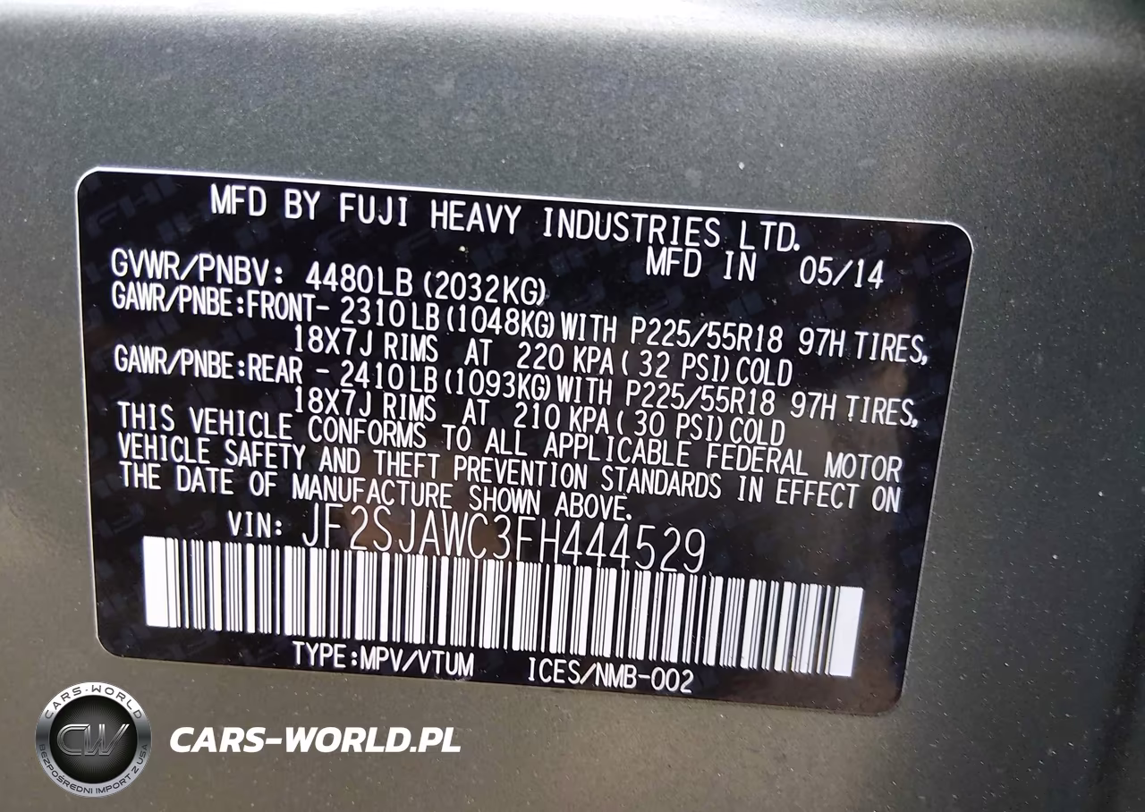 2015 Subaru Forester 2.5I Touring VIN:JF2SJAWC3FH444529 - 9