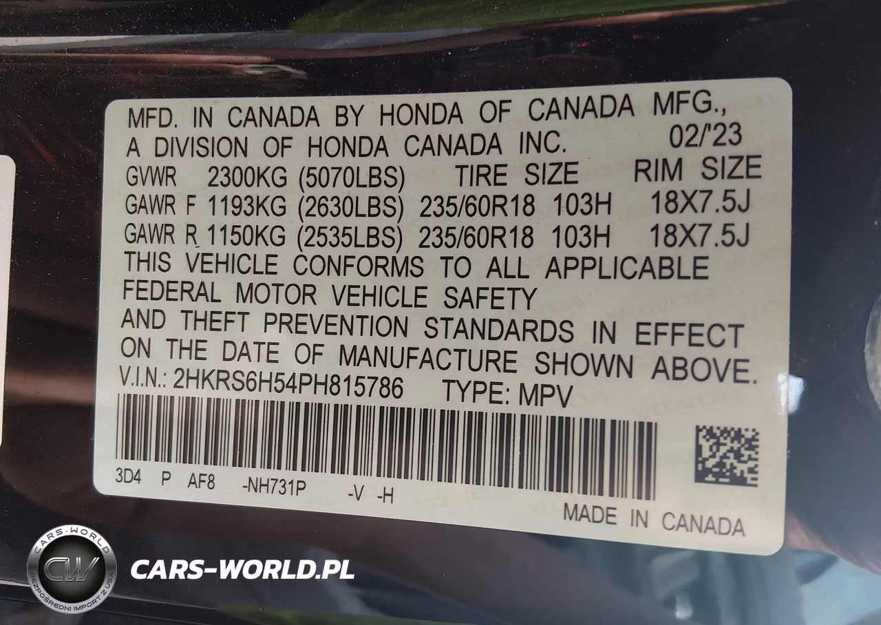 2023 Honda Cr-V Hybrid Sport VIN:2HKRS6H54PH815786 - 9