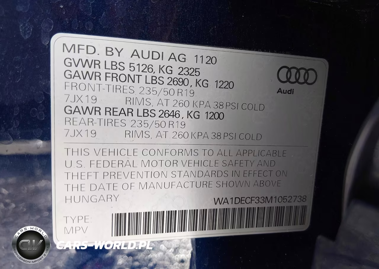 2021 Audi Q3 Premium 45 Tfsi S Line Quattro Tiptronic VIN:WA1DECF33M1052738 - 9