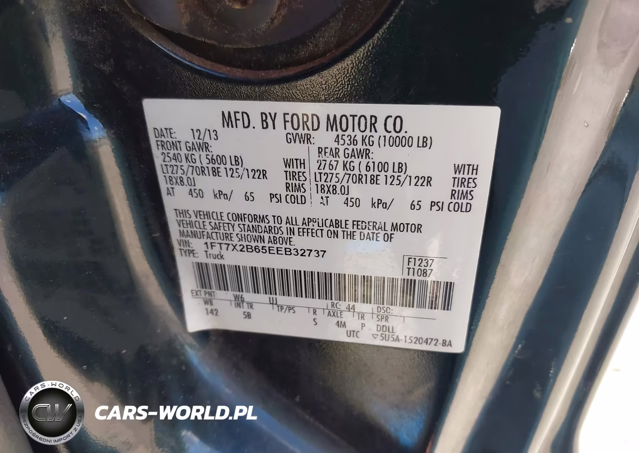 2014 Ford F-250 Lariat VIN:1FT7X2B65EEB32737 - 9