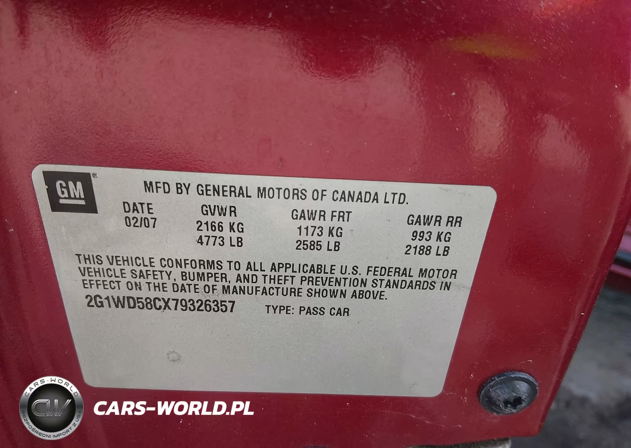 2007 Chevrolet Impala Ss VIN:2G1WD58CX79326357 - 9