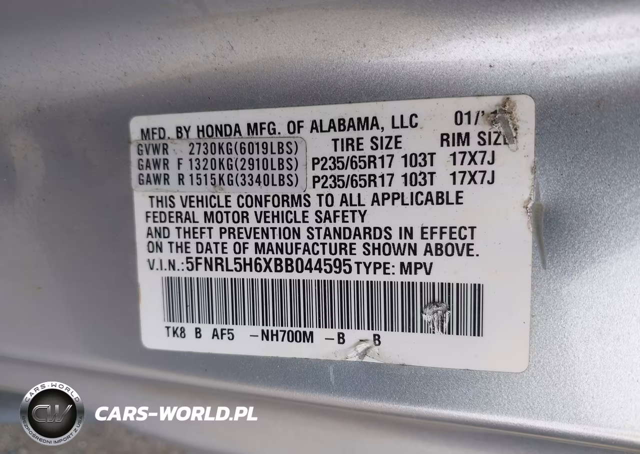 2011 Honda Odyssey Ex-L VIN:5FNRL5H6XBB044595 - 9