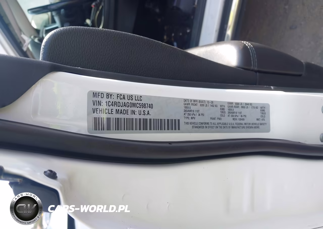 2021 Dodge Durango Sxt Awd VIN:1C4RDJAG0MC598740 - 9