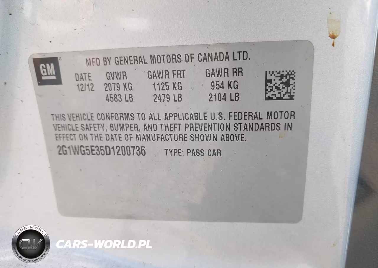 2013 Chevrolet Impala Lt VIN:2G1WG5E35D1200736 - 9