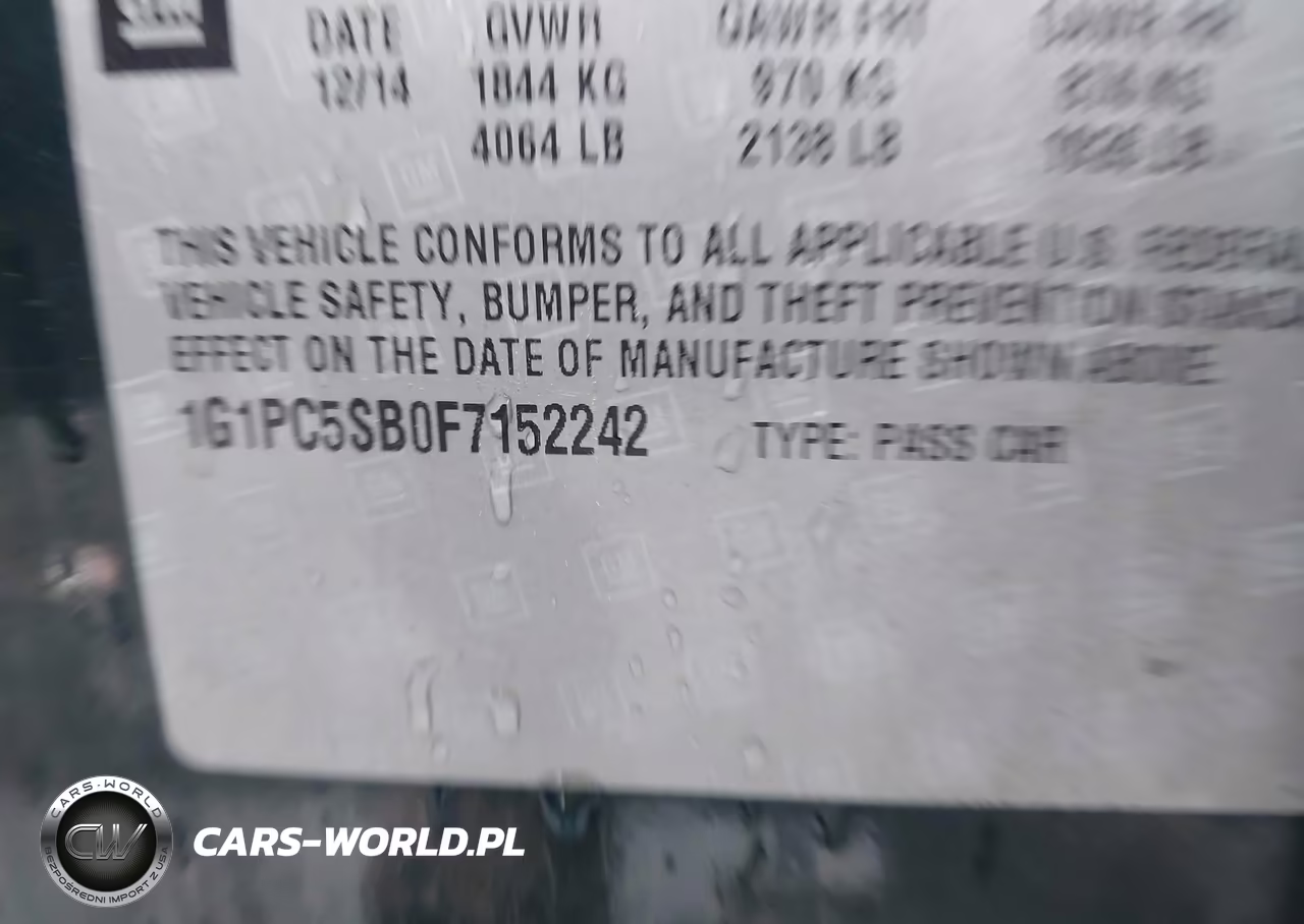 2015 Chevrolet Cruze 1Lt Auto VIN:1G1PC5SB0F7152242 - 9