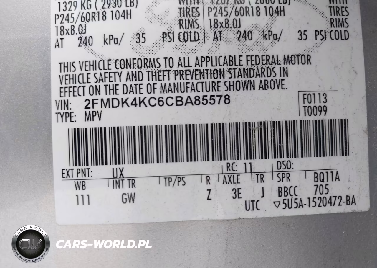 2012 Ford Edge Limited VIN:2FMDK4KC6CBA85578 - 9