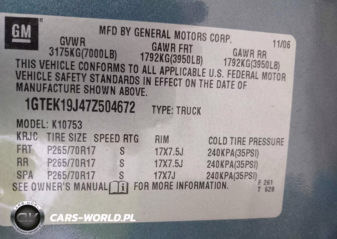 2007 GMC Sierra 1500 Sle1 VIN:1GTEK19J47Z504672 - 9