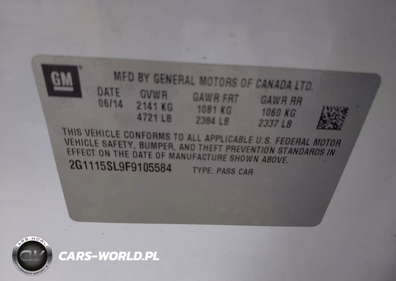 2015 Chevrolet Impala 1Lt VIN:2G1115SL9F9105584 - 9