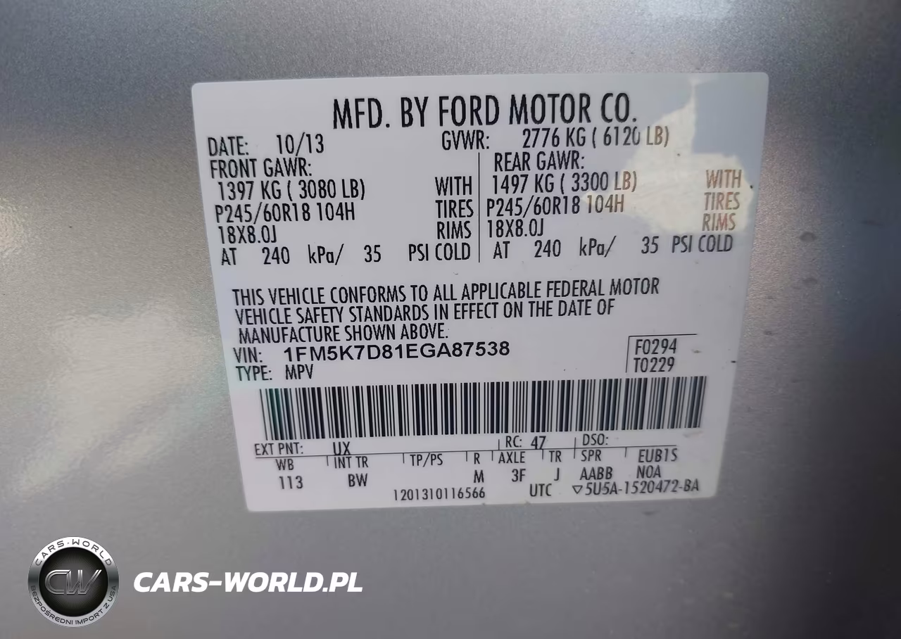 2014 Ford Explorer Xlt VIN:1FM5K7D81EGA87538 - 9