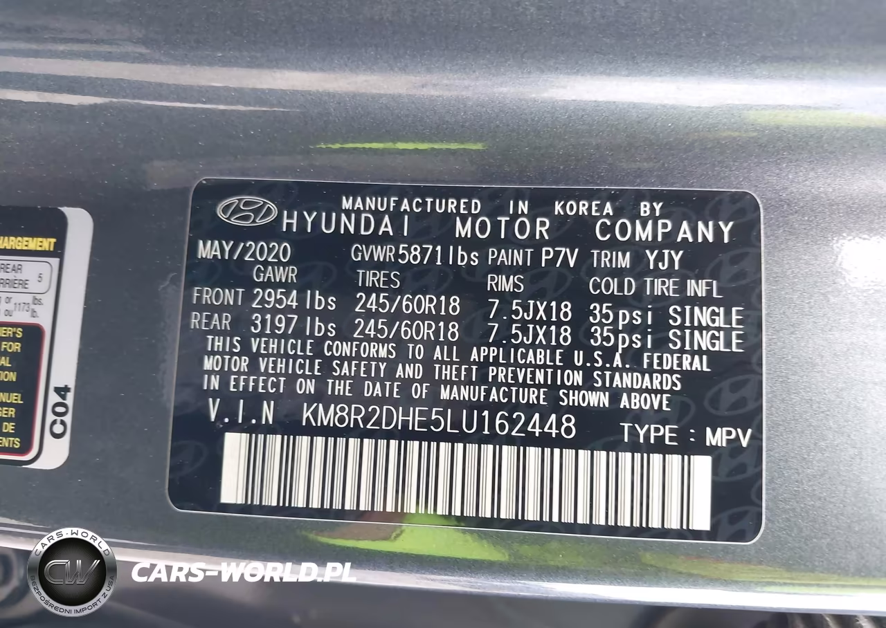 2020 Hyundai Palisade Sel VIN:KM8R2DHE5LU162448 - 9