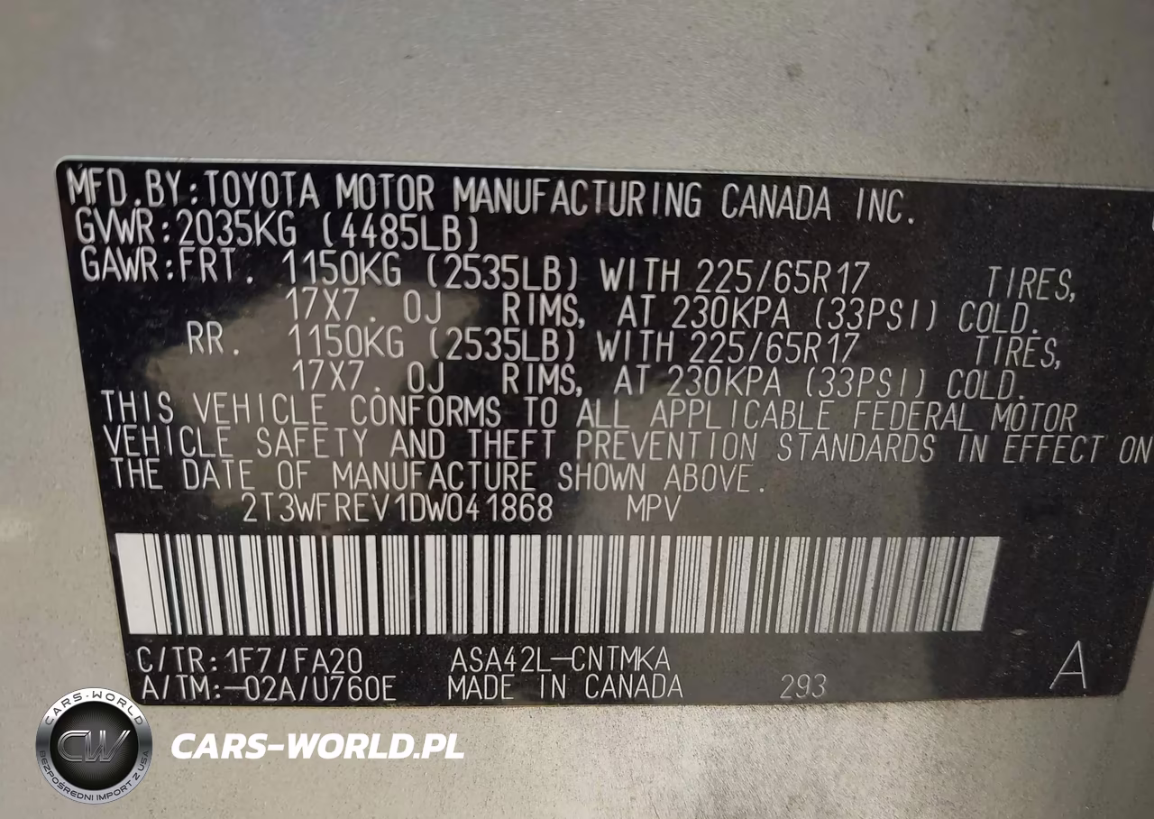2013 Toyota Rav4 Xle VIN:2T3WFREV1DW041868 - 9