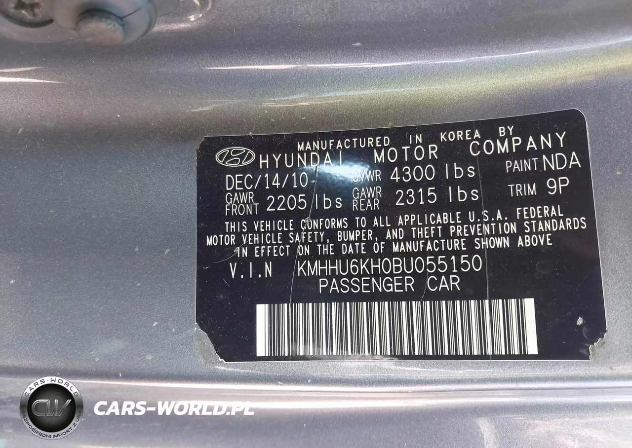 2011 Hyundai Genesis 3.8 Grand Touring VIN:KMHHU6KH0BU055150 - 9