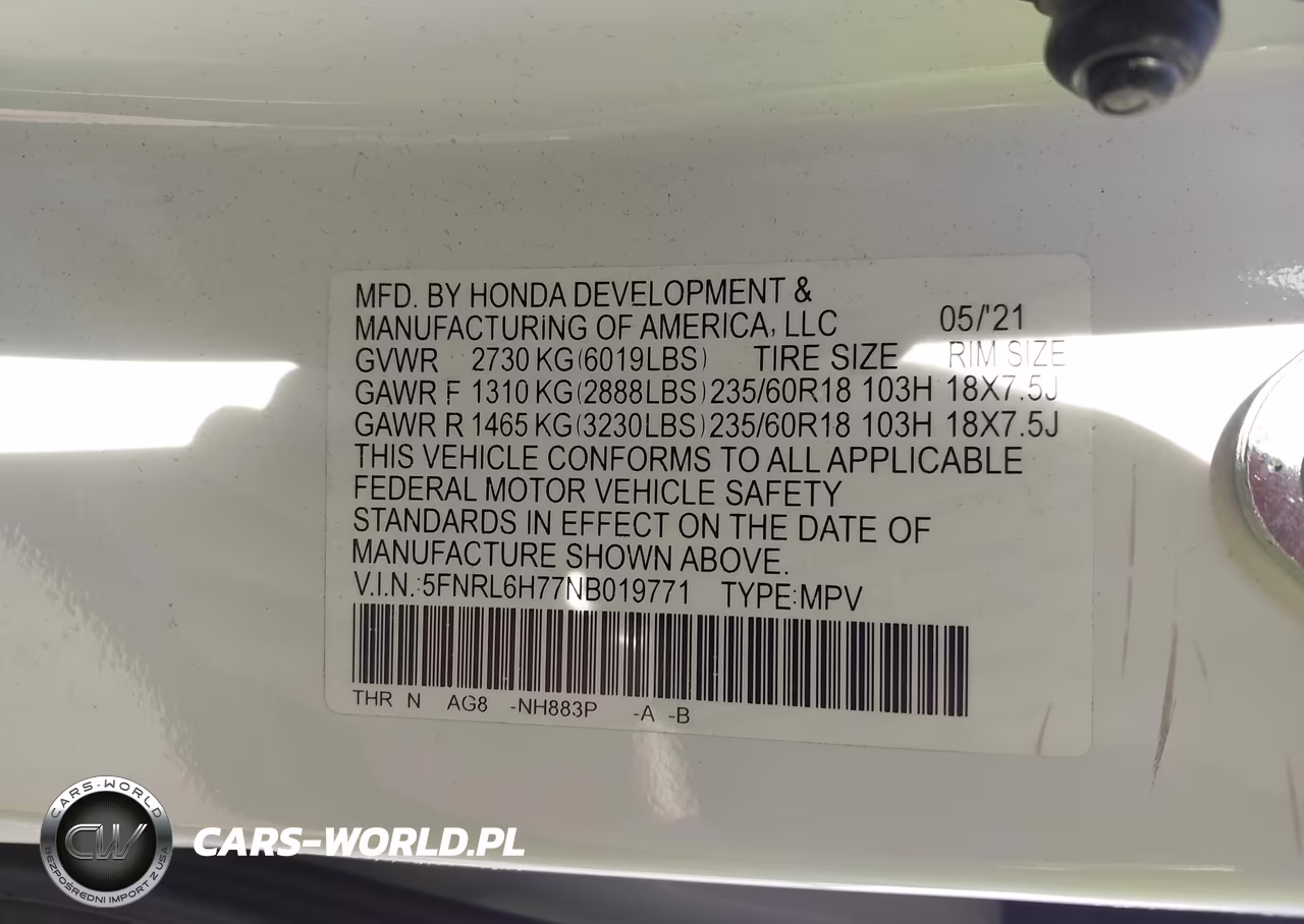 2022 Honda Odyssey Ex-L VIN:5FNRL6H77NB019771 - 9