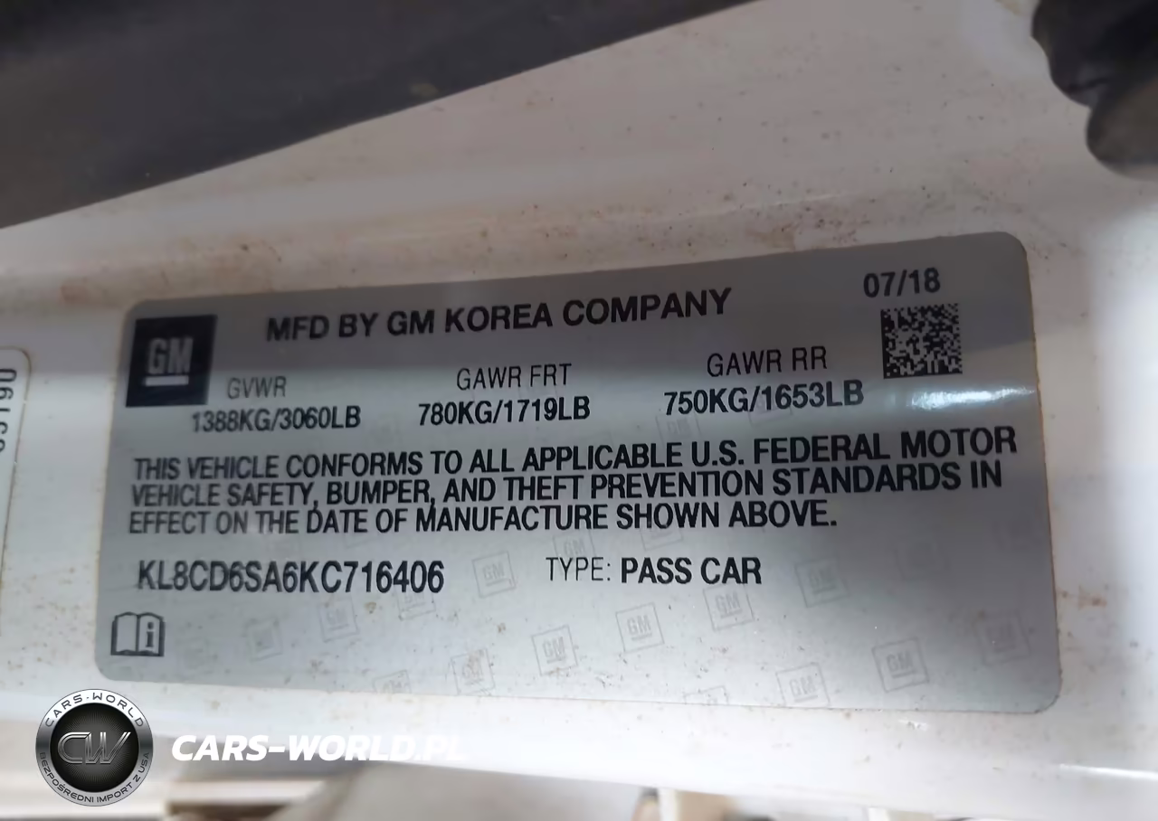 2019 Chevrolet Spark 1Lt Cvt VIN:KL8CD6SA6KC716406 - 9