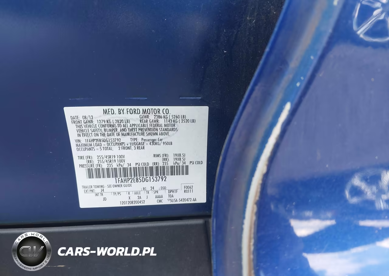 2013 Ford Taurus Sel VIN:1FAHP2E85DG153792 - 9