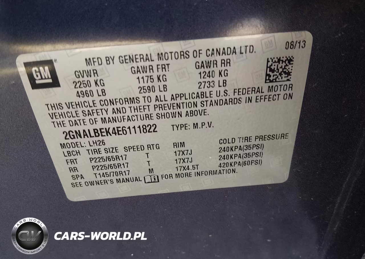 2014 Chevrolet Equinox 1Lt VIN:2GNALBEK4E6111822 - 9