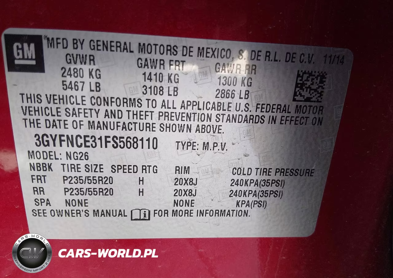2015 Cadillac Srx Performance Collection VIN:3GYFNCE31FS568110 - 8