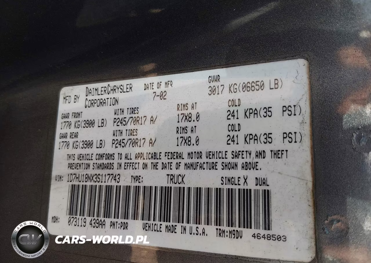 2003 Dodge Ram 1500 Slt-Laramie-St VIN:1D7HU18NX3S117743 - 9