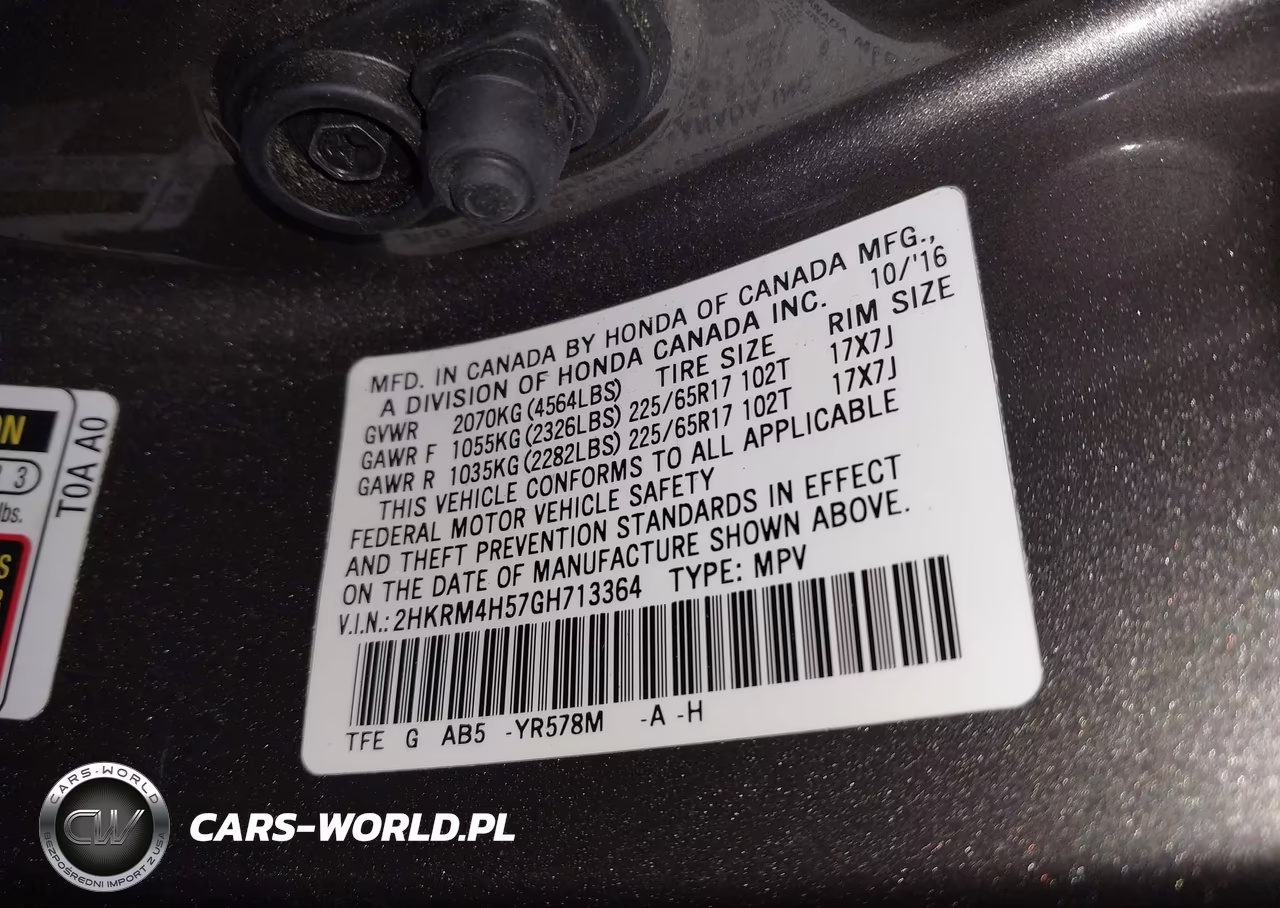 2016 Honda Cr-V Ex VIN:2HKRM4H57GH713364 - 9