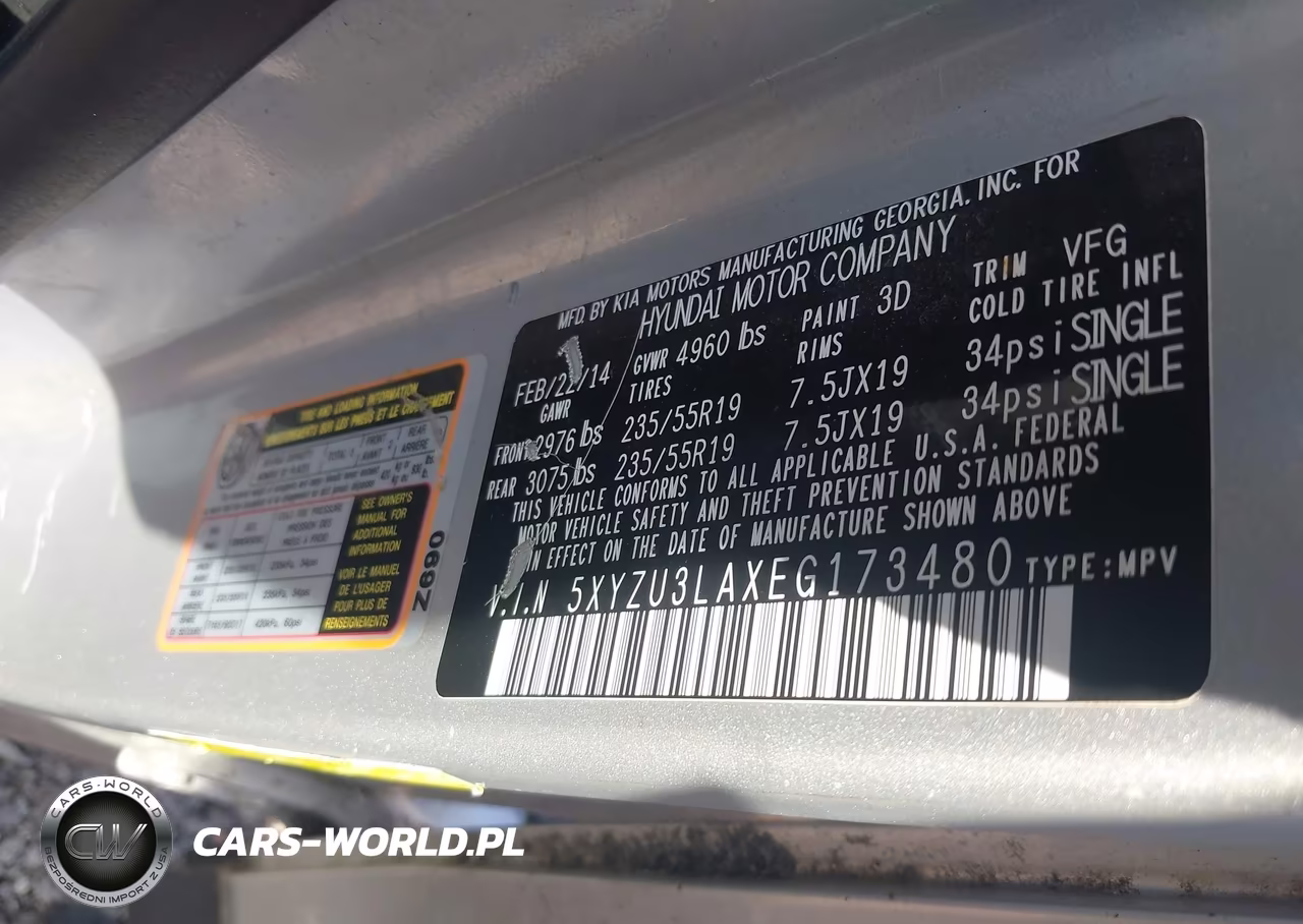 2014 Hyundai Santa Fe Sport 2.0L Turbo VIN:5XYZU3LAXEG173480 - 9