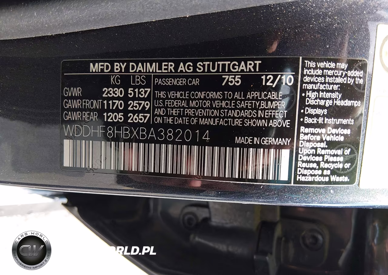 2011 Mercedes-Benz E 350 4Matic VIN:WDDHF8HBXBA382014 - 9