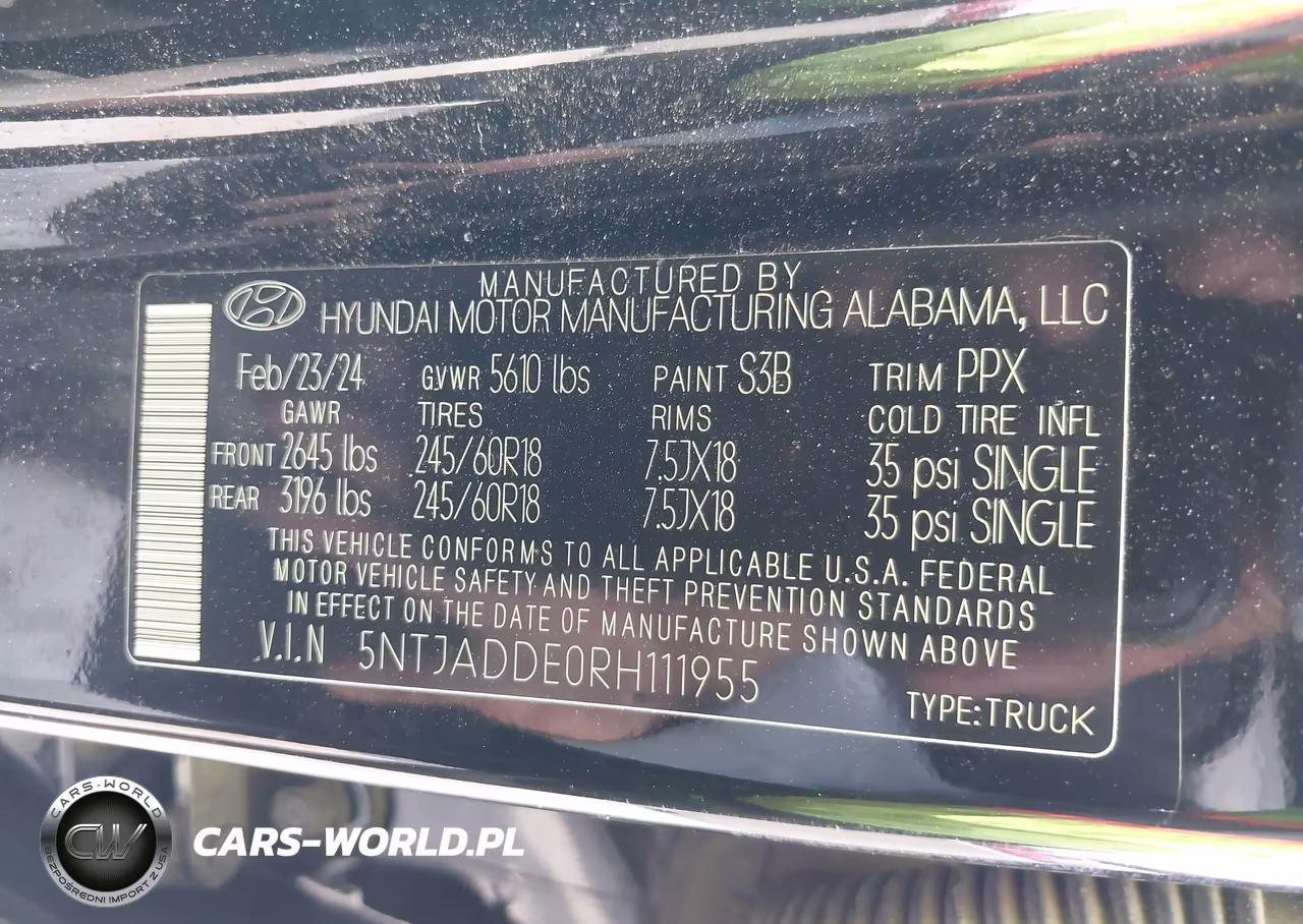 2024 Hyundai Santa Cruz Se VIN:5NTJADDE0RH111955 - 9