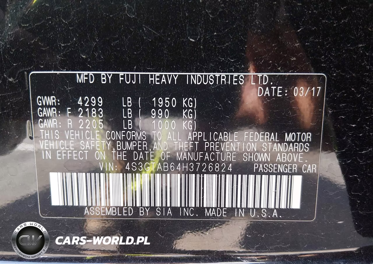 2017 Subaru Impreza 2.0I Premium VIN:4S3GTAB64H3726824 - 8