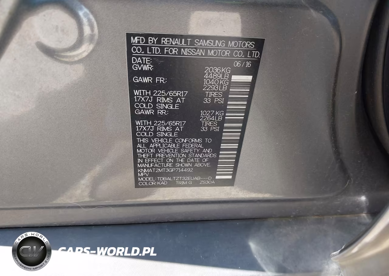 2016 Nissan Rogue Sv VIN:KNMAT2MT3GP714492 - 9