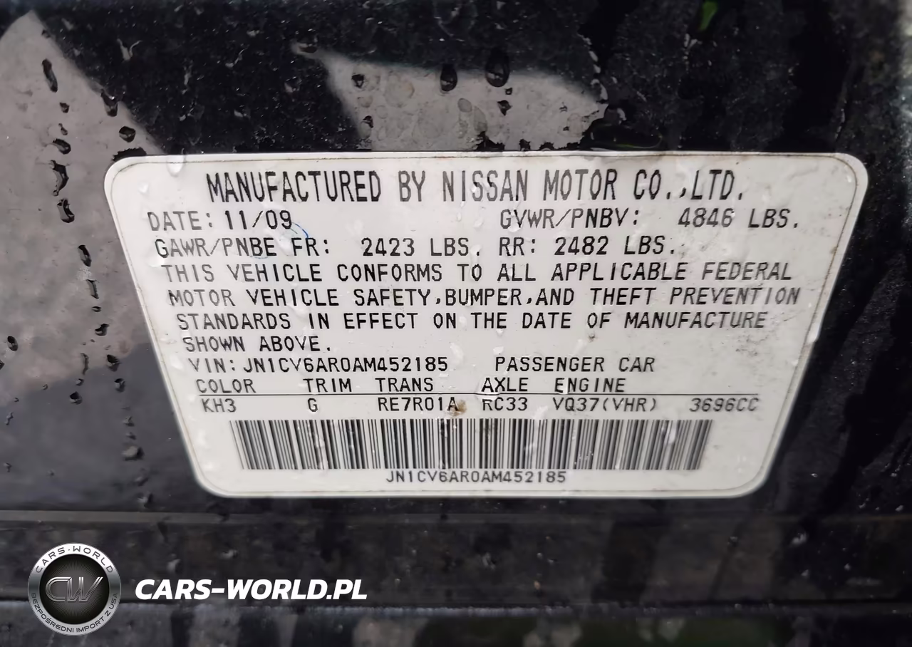 2010 Infiniti G37X VIN:JN1CV6AR0AM452185 - 9