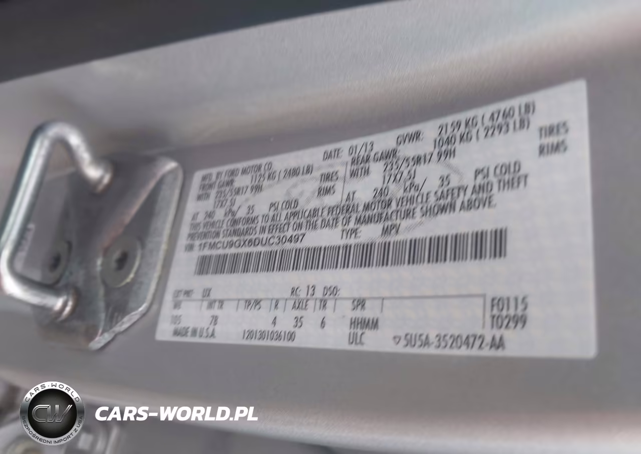2013 Ford Escape Se VIN:1FMCU9GX6DUC30497 - 9