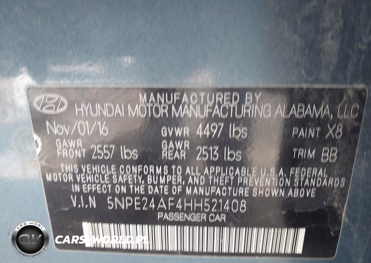 2017 Hyundai Sonata VIN:5NPE24AF4HH521408 - 9