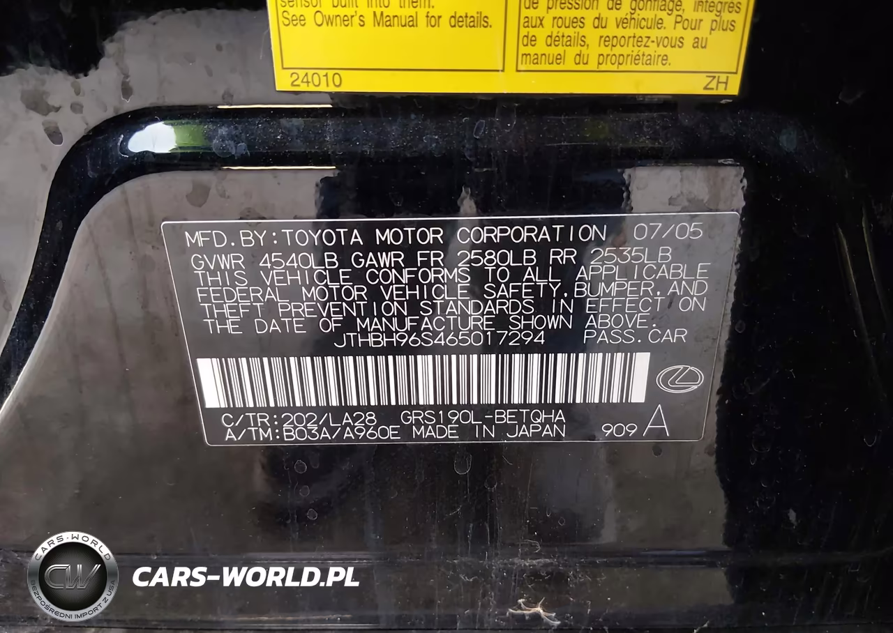 2006 Lexus Gs 300 VIN:JTHBH96S465017294 - 9
