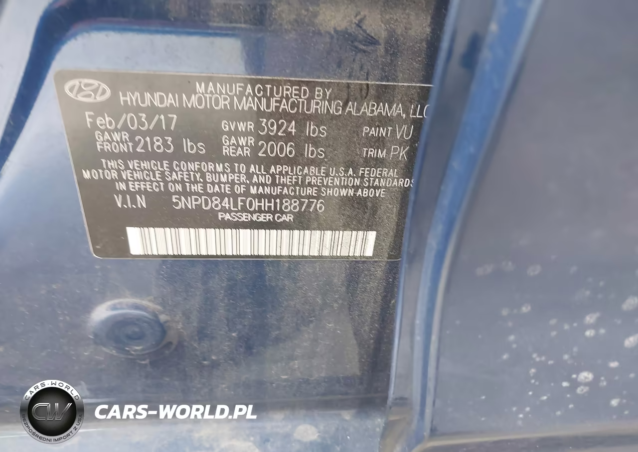 2017 Hyundai Elantra Se VIN:5NPD84LF0HH188776 - 9