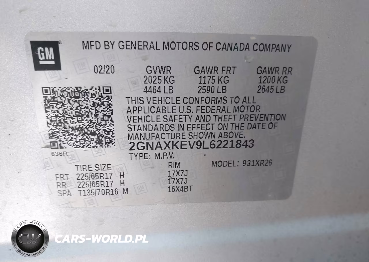 2020 Chevrolet Equinox Lt VIN:2GNAXKEV9L6221843 - 9