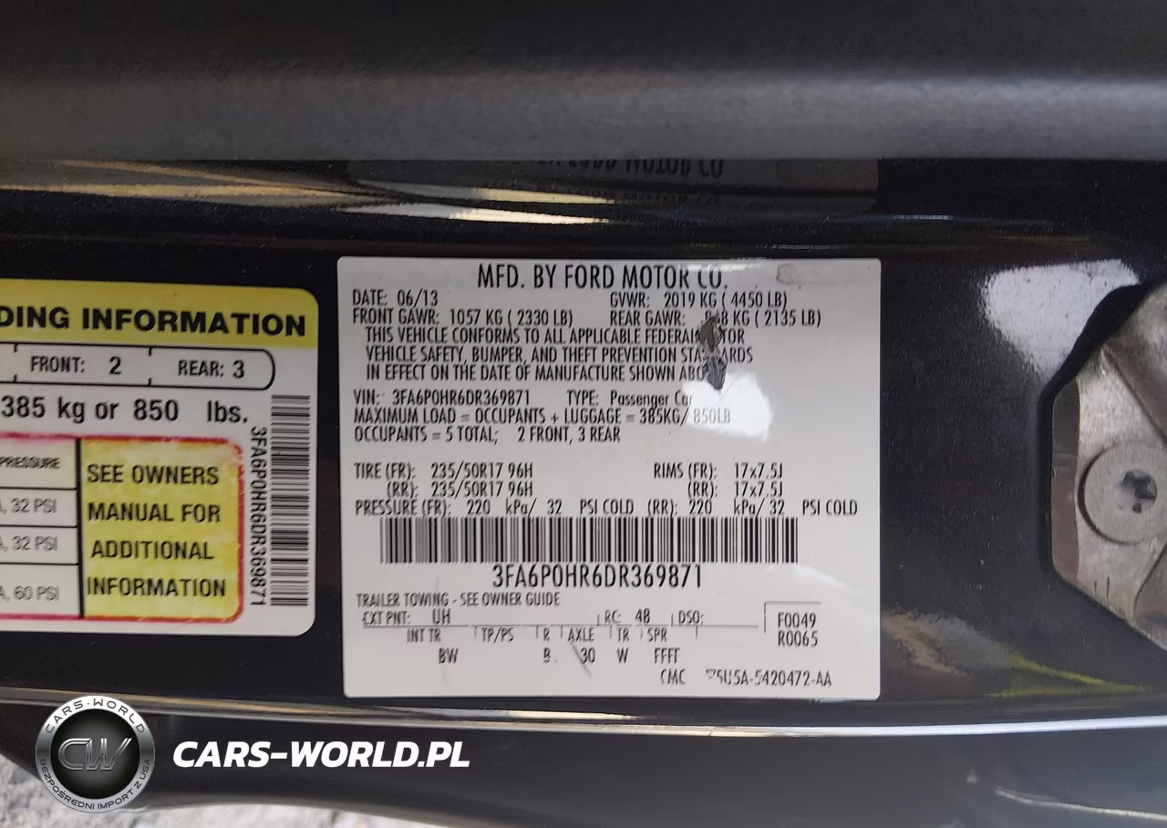 2013 Ford Fusion Se VIN:3FA6P0HR6DR369871 - 9