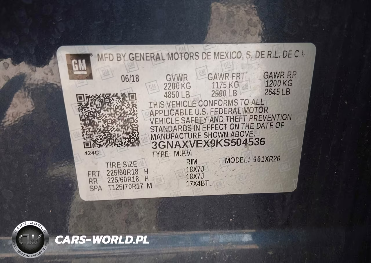 2019 Chevrolet Equinox Lt VIN:3GNAXVEX9KS504536 - 9