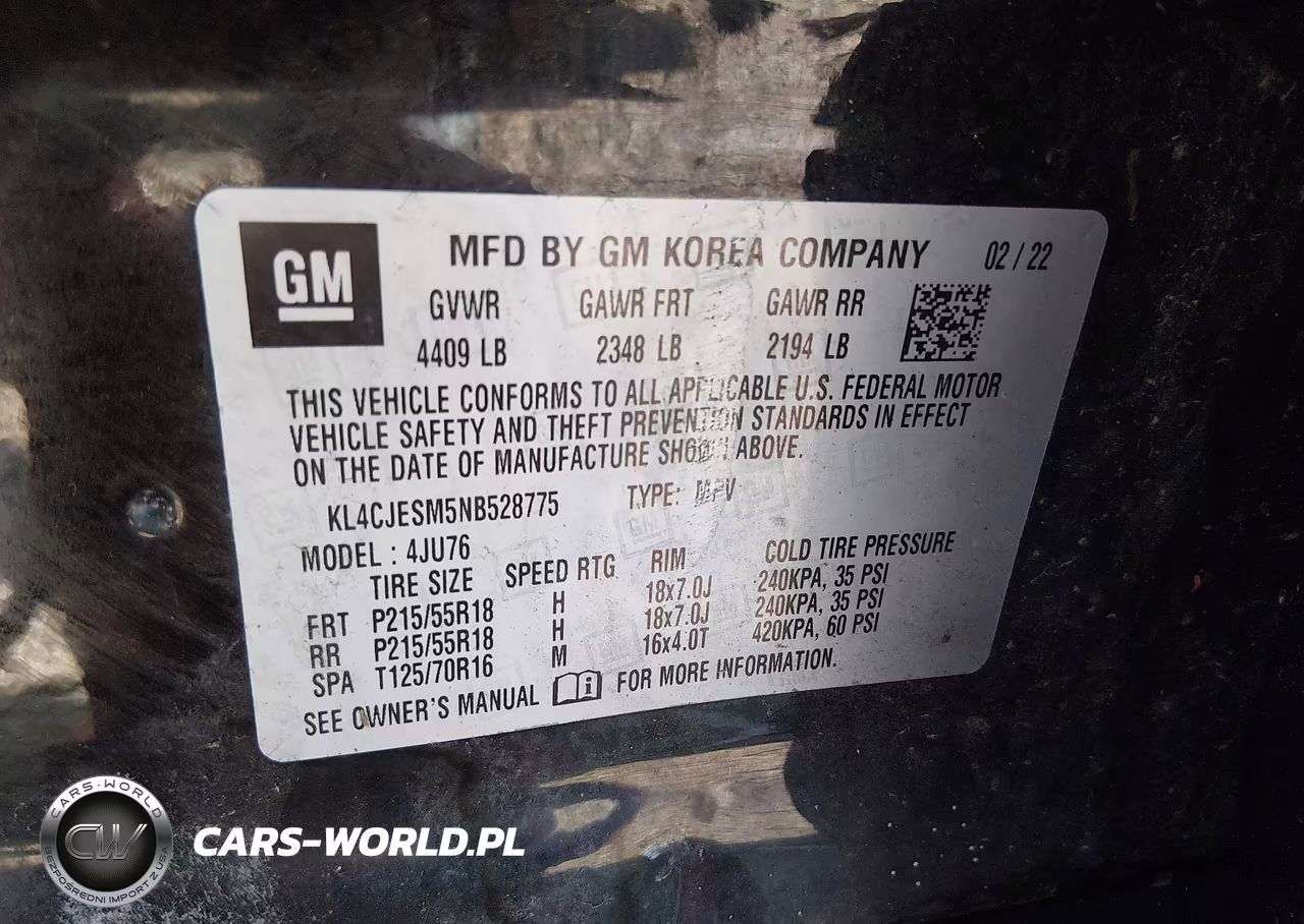 2022 Buick Encore Awd Preferred VIN:KL4CJESM5NB528775 - 9