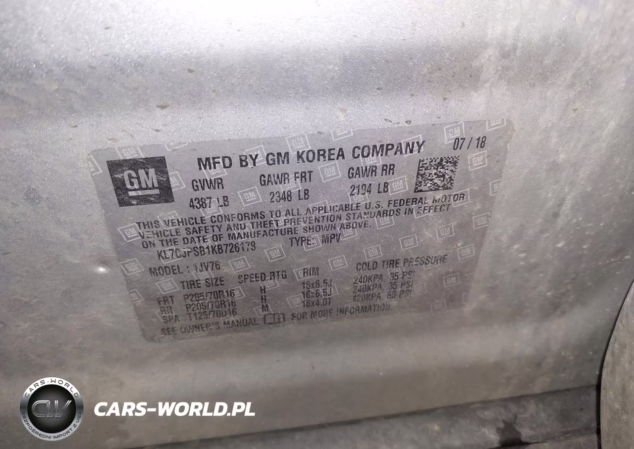 2019 Chevrolet Trax Lt VIN:KL7CJPSB1KB726178 - 9