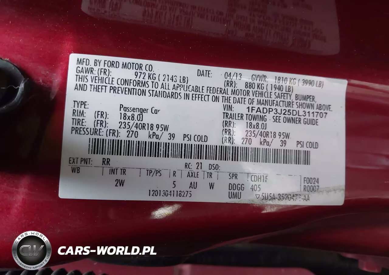 2013 Ford Focus Titanium VIN:1FADP3J25DL311707 - 9