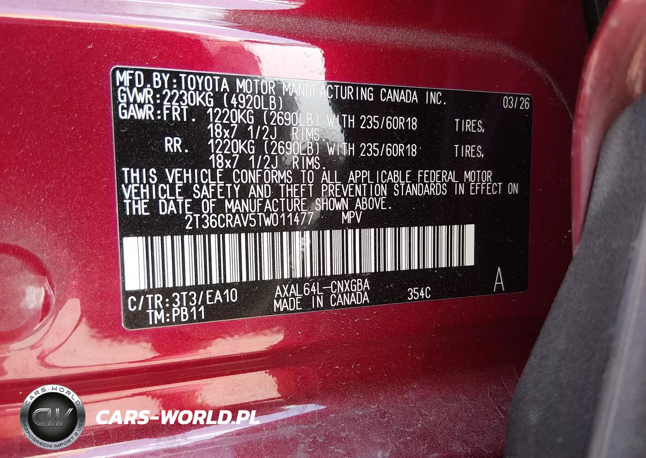 2026 Toyota Rav4 Limited VIN:2T36CRAV5TW011477 - 9