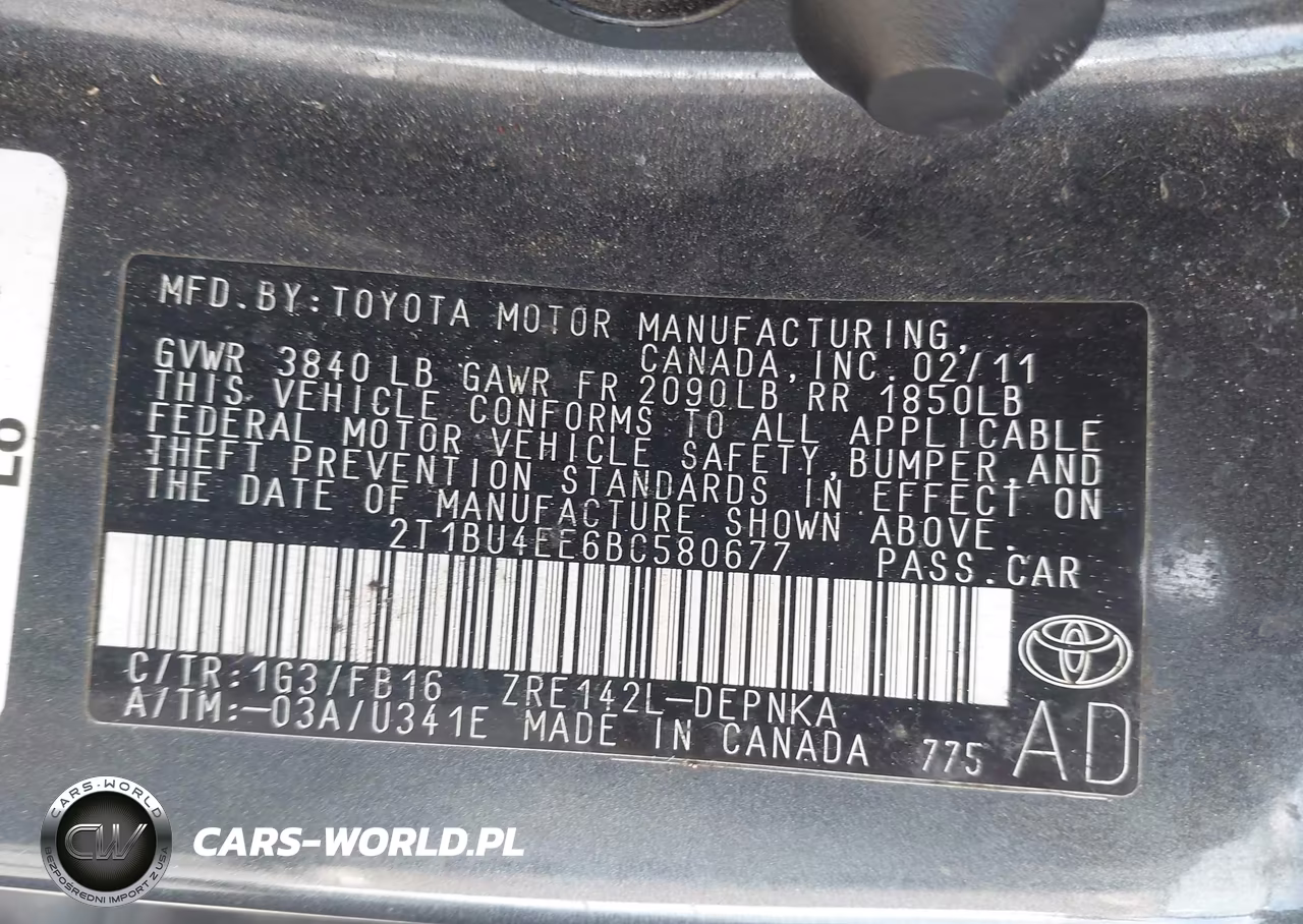 2011 Toyota Corolla Le VIN:2T1BU4EE6BC580677 - 9